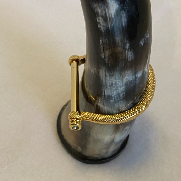 Gold Plated Cuff/Bracelet - Crystal Clasp/Twist - Picture 15 of 16